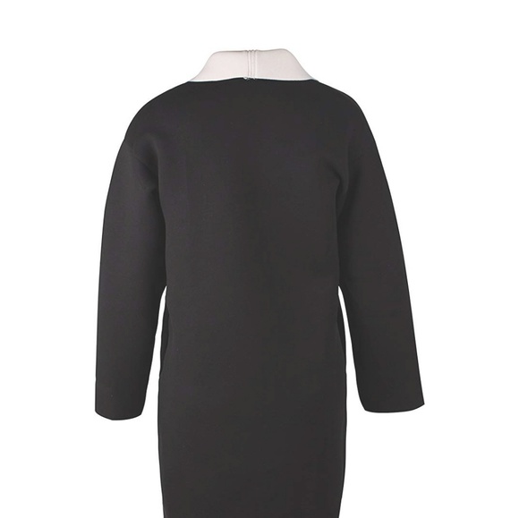 ANJA Black and Cream Open Front Duster Cardigan - Picture 4 of 7